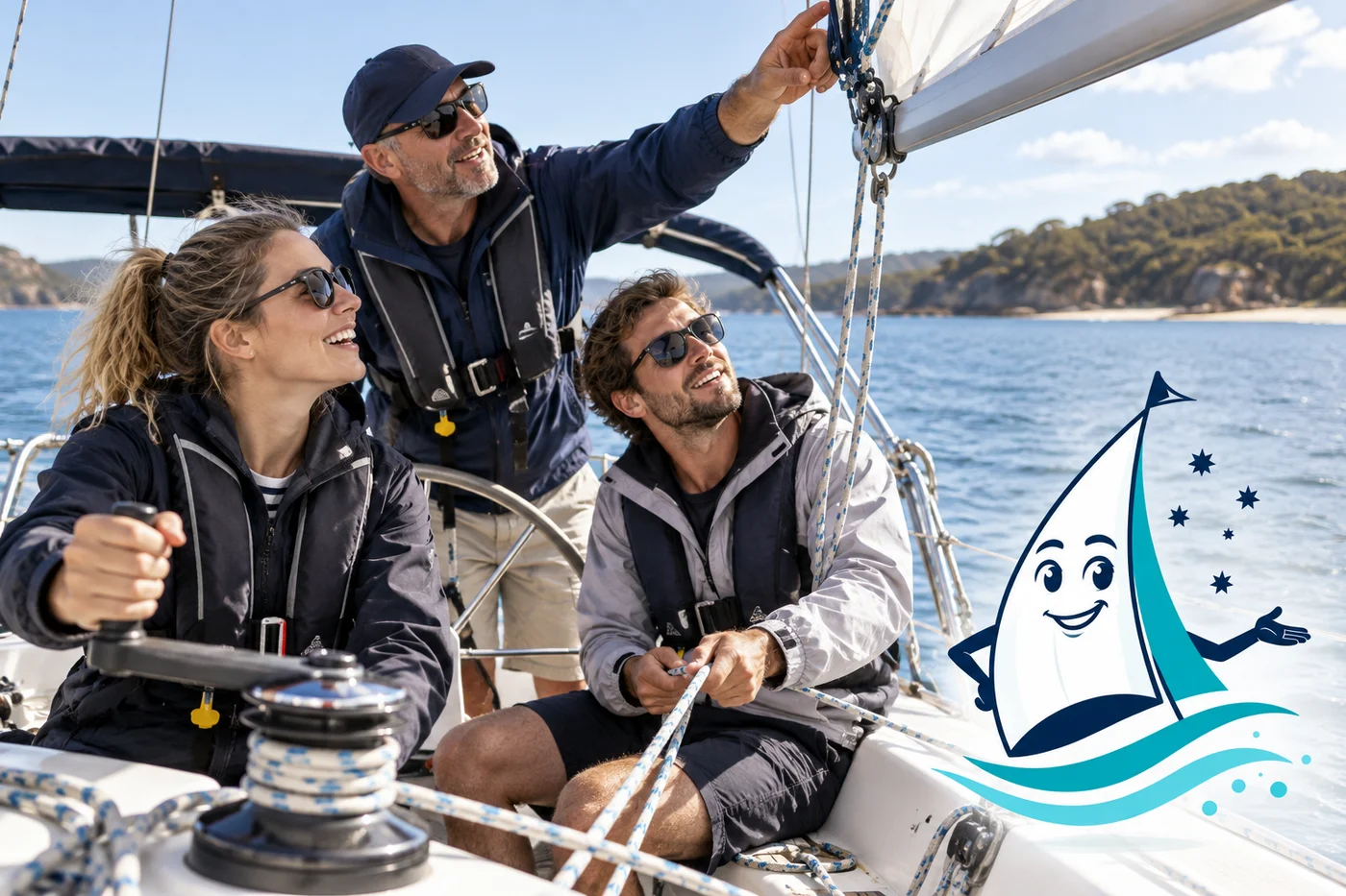Sailing lesson illustration with Saily