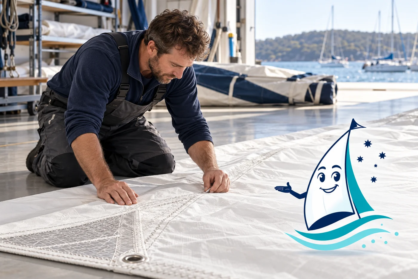 Viewing: illustrative yacht-buying scene with Saily